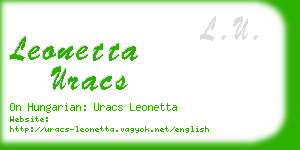 leonetta uracs business card